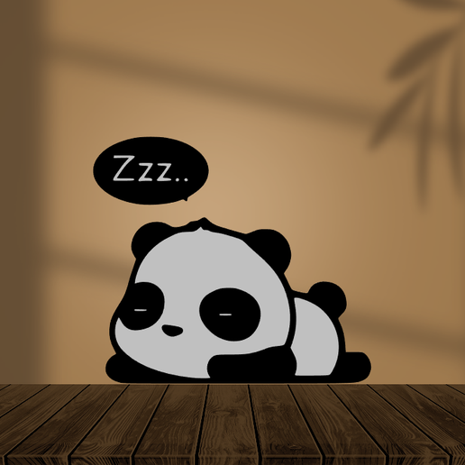 Panda-Durmiendo.png Archivo STL Panda Durmiendo COLGANTE DECORATIVO AYUDAME CON 1 ME GUSTA・Plan de impresora 3D para descargar, diegox484