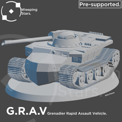 GRAV_Render.png 3D file GRAV Tank - Weeping Stars・3D printable design to download