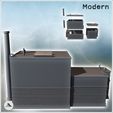 4.jpg Modern industrial building with barricaded window, chimney, and roll-up doors (6) - Modern WW2 WW1 World War Diaroma Wargaming RPG Mini Hobby