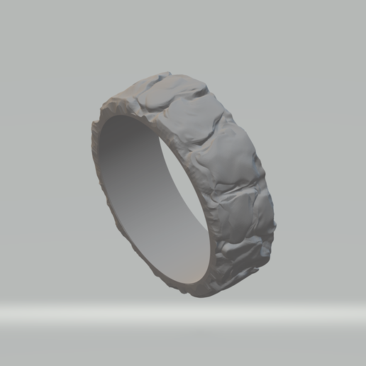 Stone Rock Pattern Ring 3D Model 3D print model 3D model
