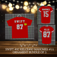 Chiefs-Jersey-6.png Football Kansas City Chiefs Jersey ornaments / taylor swift 87 / kelce /mahomes jersey ornament /keychain/ magnet