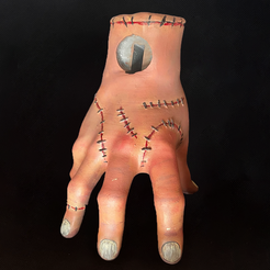thing-adams-2.png STL file Thing Addams hand IWatch universal charger support・3D printable model to download