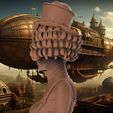 untitled.727.jpg Steampunk Aviator Frau - Büste - 3D