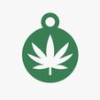 cannabis_symbol_keychain_jpg1.jpg STL-Datei Schlüsselbund mit Cannabis-Symbol・3D-Druck-Idee zum Herunterladen