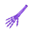 Right Flexi Skeleton Hand Long.stl Flexi Print-in-Place Skeleton Hand