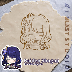 Raiden_Cults.png STL file Raiden Shogun Cookie Cutter・Model to download and 3D print