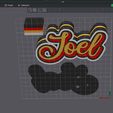 1.jpg "Joel" Name Script Lightbox, Led lamp