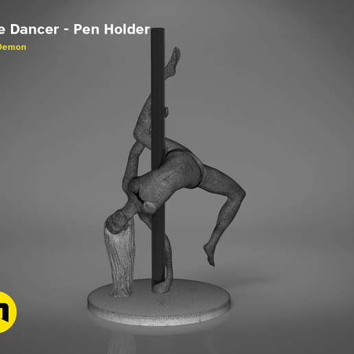 poledancer-main_render-1.175.png Télécharger le fichier STL Pole Dancer - Porte-stylo • Objet pour imprimante 3D, 3D-mon