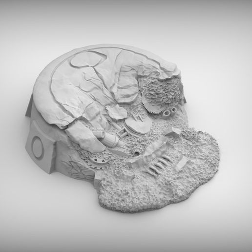 Destroyed alien Bunker 3D model