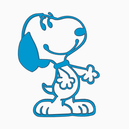 Download Free Stl File Snoopy 2d Wall Art 3d Printer Design Cults