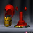 001g.jpg IronMan Classic Helmet - wearable with standbase - Marvel Comic