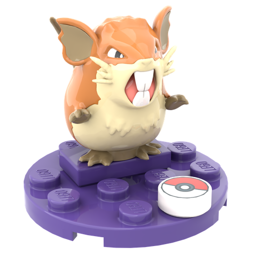 🧱 Raticate - Brick Compatible・ STL File for 3D printing・Cults