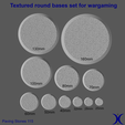 round_bases_set.png 3 in 1 BUNDLE - Paving Stones 115 texture Bases Set (round, square and rectangle, oval) + thin bases | Perfect For Tabletop Wargames & RPG's