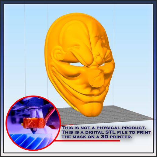 👾 Hoxton Reborn mask (PayDay 3)・ 3D File for ・Cults