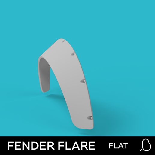 Universal fender flare - flat - 1:64 3D model