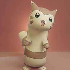 furret-render.jpg Download STL file Pokemon - Furret • 3D printable object, ErickFontoura3D