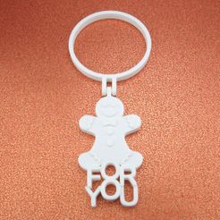 GINGER~1.jpg GINGERBREAD MAN FOR YOU - CHRISTMAS WINTER HOLIDAY WINE BOTTLE GIFT TAG