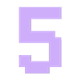 5.stl Letters and Numbers RETRO | Logo
