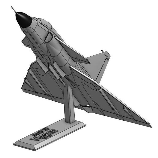 ✈️ Saab 37 Viggen desktop model 1/72・Free STL File for