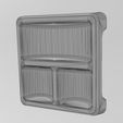 wf0.jpg Square 3 pockets serving tray relief 3D print model