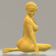 Yumi1.png 3D file Yumi Graceful Nude with Flower in Hair・3D print object to download