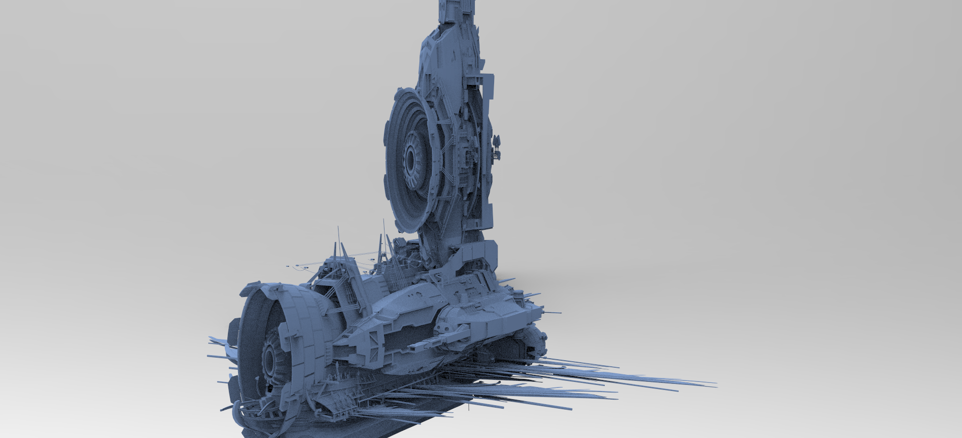 untitled.885.png OBJ file Airship Sci fi Palace・Model to download and 3D print, aramar