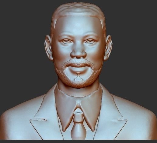 MIB - Will Smith bust - 3D model önizlemesi
