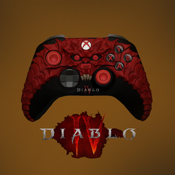 Controle-pronto-1.png STL-Datei Xbox Serie Diablo IV Controller - Diablo Fury・3D-druckbare Vorlage zum herunterladen