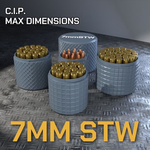 CBOX AMMO BOX 7 mm STW AMMUNITION STORAGE 80/90/100/110/120MM ROUND CASE ORGANIZER 7mm STW