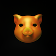 1b.png Animal Pig Face Mask - Animal Cosplay Helmet 3D print model