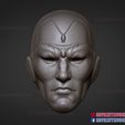 Vision_Head_3d_print_file_06.jpg Marvel Comic Vision Head Sculpt for Action Figures 3D print model