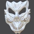 IMG_20230120_014008.jpg STL file Oni Cat 3D Mask・3D printable model to download