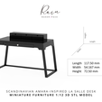 scandinavian-AMARA-inspired-LA-SALLE-DESK-miniature-furniture.png Miniature Amara-inspired La Salle Desk with IKEA-Inspired Jokkmokk Chair, Miniature Study Table With Chair, Miniature Office Desk