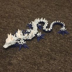 Void Sea Dragon, Articulating Flexi Wiggle Pet, Print in Place, Fantasy Serpent