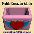 molde-corazon-alado-4.jpg Winged Heart Pot Mold