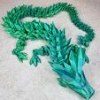 Kristalldrache, bewegliches Flexi-Wackeltier, Druck an Ort und Stelle, Fantasy