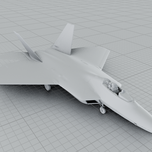 ️ Lockheed Martin F-22 Raptor aircraft MODEL・ STL File for 3D printing ...
