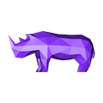Low Poly Rhinoceros 3DP.obj Low Poly Rhinoceros