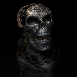 ShopA.jpg Celtic skull on rock
