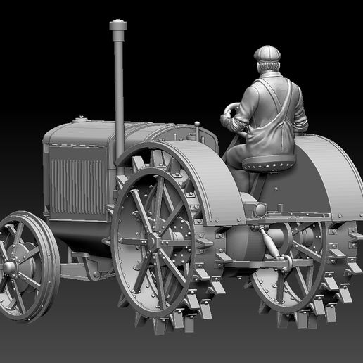 🚜 tractor and tractor driver 3D print model・ STL File for 3D printing・Cults