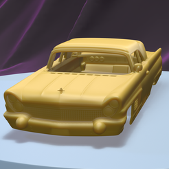b001.png STL file Lincoln Mark V 1960 (1/24) printable car body・3D printing template to download