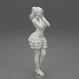 Girl-0031.jpg Woman posing wearing Fashion model in beauty dress 3D Print Model