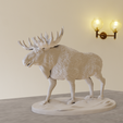 moose-statue-1.png Moose walking statue stl 3d print file