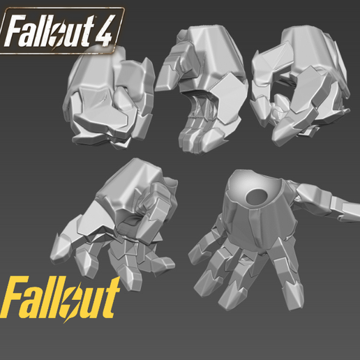 power armor hands 3d model fallout 4
