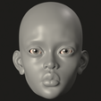 1.png 2 Realistic BJD Doll Head 3D Model – Female Face Sculpt for 1/4 and 1/6 Dolls