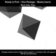 5.jpg Dice Masters – Ready to Print -Blank Inserts -  6 Piece Set – Presupported  STL Files for 3D Printing – Plain Style