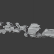 Proteus-Low-poly-5-part-split.png EVE Proteus Spaceship Strategic cruiser - Subdivided into 5 parts - Low poly