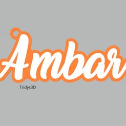 llavero-ambar.jpg Télécharger le fichier STL Porte-clés Ambre - Porte-clés Ambar • Objet pour impression 3D, tridys3d