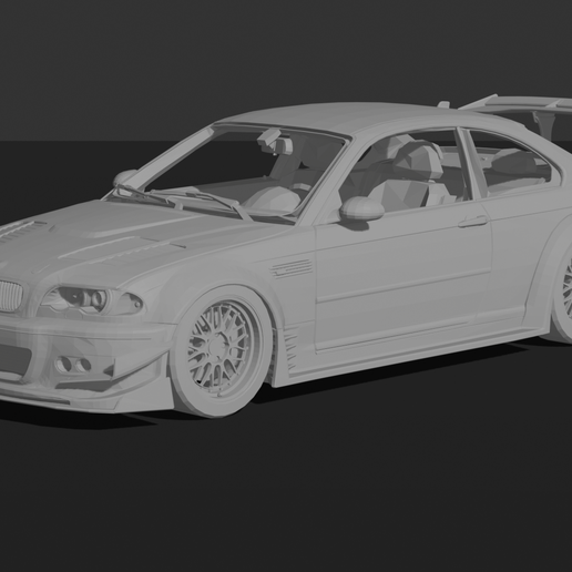 BMW M3 E46 M2 Motoring Widebody STL 3D Print Model