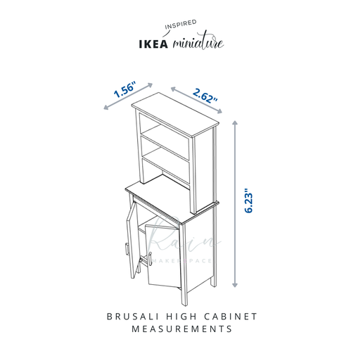 \NSPIREP BRUSALI HIGH CABINET MEASUREMENTS Archivo STL Armario alto miniatura inspirado en IKEA para casa de muñecas 1:12・Objeto de impresión 3D para descargar, RAIN